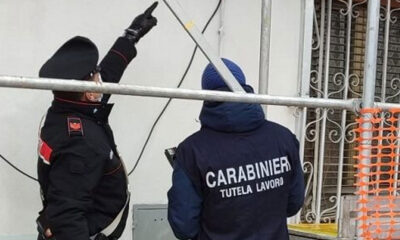 Controlli dei carabinieri nei cantieri edili sulla sicurezza sul lavoro a Chieti