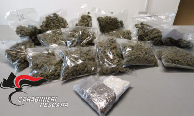 4 chili di marijuana e 1 chilo e mezzo di cocaina sequestrati a Città Sant'Angelo