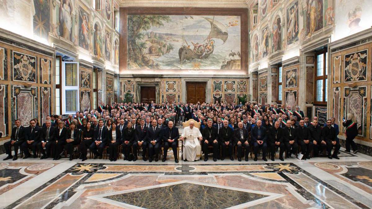 comunità appenino centrale udienza dal papa